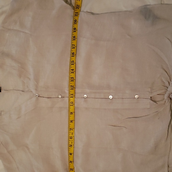 Rachael & Zac beige, lightweight button down top. - Picture 4 of 6